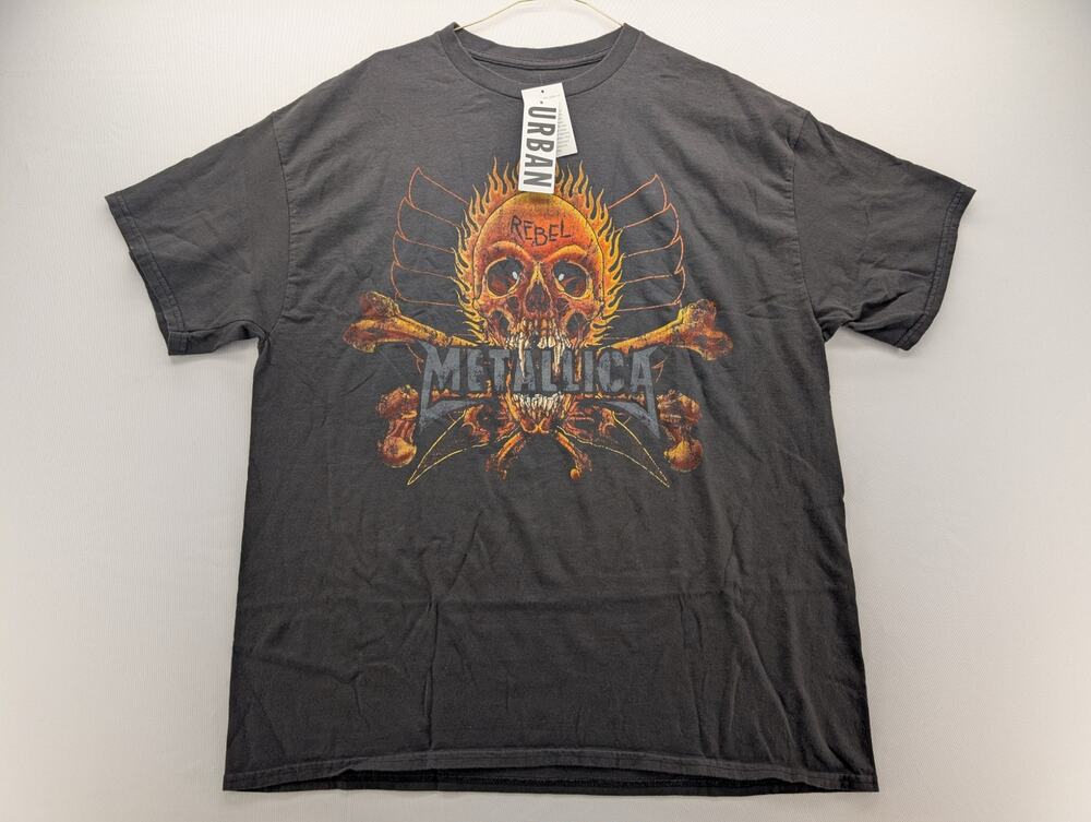 NWT Urban Outfitters Metallica Vintage Tour Graphic Tee in Black Size Large